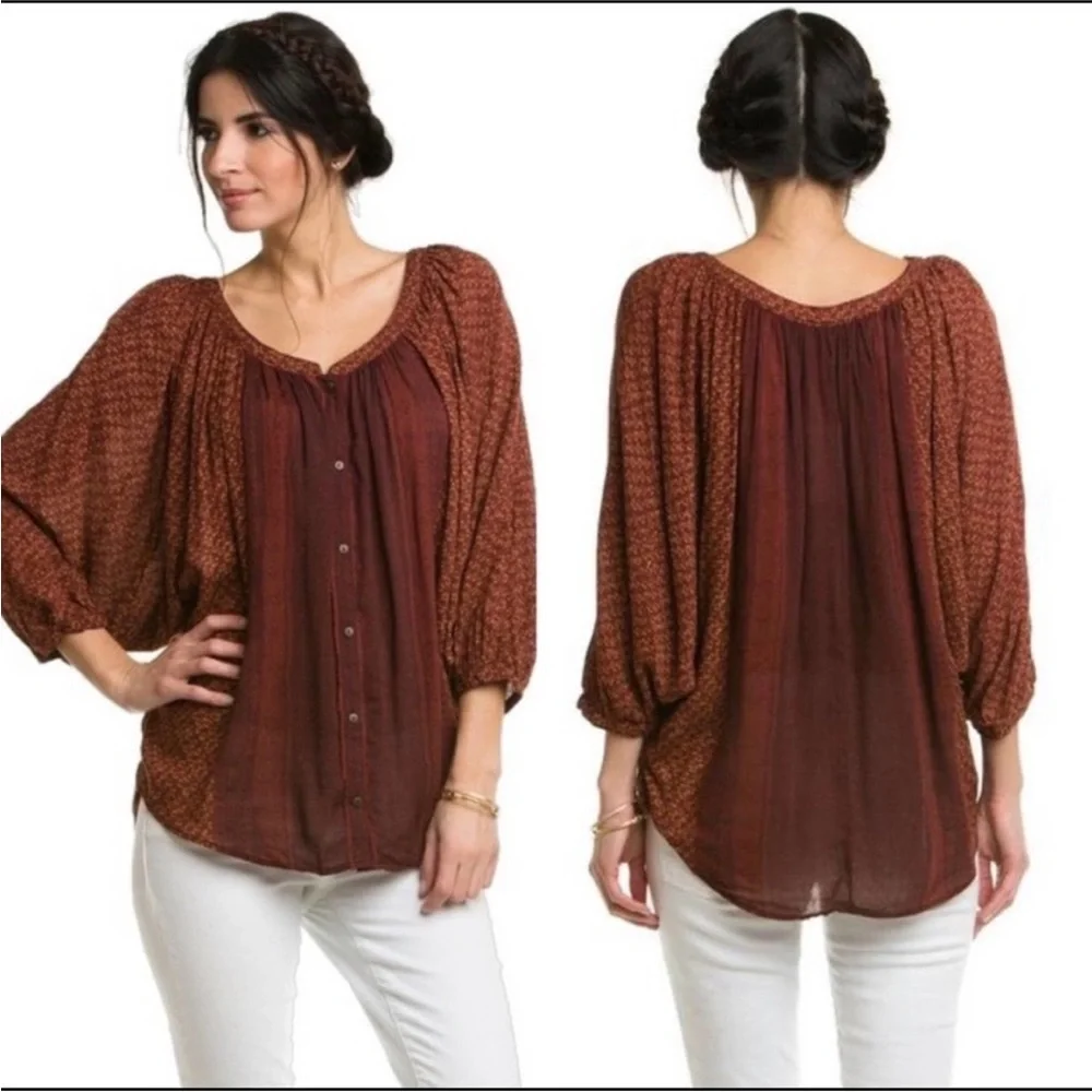 Free People Days of Romance Peasant Top Sz S